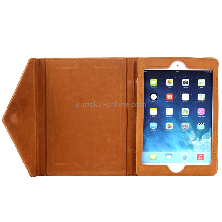 SWISH for iPad Air 2 / Air Envelope Style Deutsche Bundespost Three-folding Leather Case with Holder