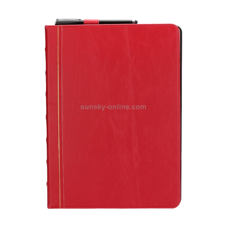 Bible Style Business Horizontal Flip Leather Case for iPad Pro 12.9 (2017) & Pro 12.9 (2015), with Card Slots & Pen Slots & Photo Frame & Holder (Red) Bible Style Business Horizontal Flip Leather Case for iPad Pro 12.9 (2017) & Pro 12.9 (2015), with Card Slots & Pen Slots & Photo Frame & Holder (Red)