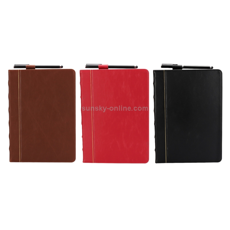 Bible Style Business Horizontal Flip Leather Case for iPad Pro 12.9 (2017) & Pro 12.9 (2015), with Card Slots & Pen Slots & Photo Frame & Holder (Red) Bible Style Business Horizontal Flip Leather Case for iPad Pro 12.9 (2017) & Pro 12.9 (2015), with Card Slots & Pen Slots & Photo Frame & Holder (Red)