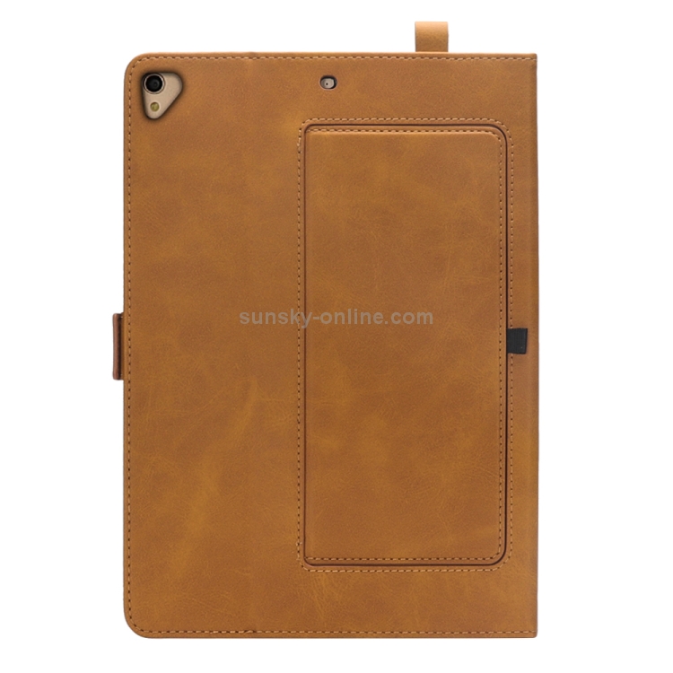 Horizontal Flip Double Holder Leather Case for iPad Pro 12.9 (2017) / (2015), with Card Slots & Photo Frame & Pen Slot (Light Brown) Horizontal Flip Double Holder Leather Case for iPad Pro 12.9 (2017) / (2015), with Card Slots & Photo Frame & Pen Slot (Light Brown)
