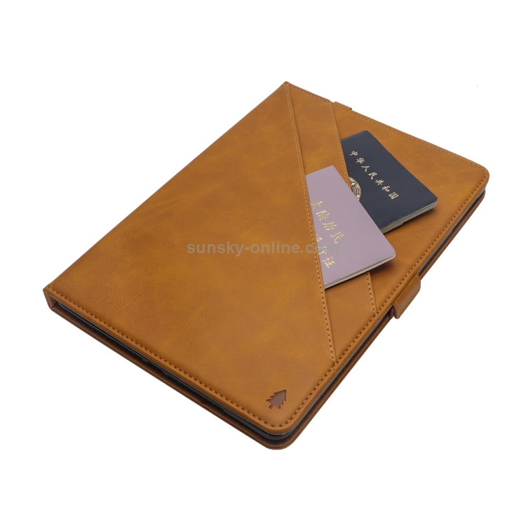 Horizontal Flip Double Holder Leather Case for iPad Pro 12.9 (2017) / (2015), with Card Slots & Photo Frame & Pen Slot (Light Brown) Horizontal Flip Double Holder Leather Case for iPad Pro 12.9 (2017) / (2015), with Card Slots & Photo Frame & Pen Slot (Light Brown)