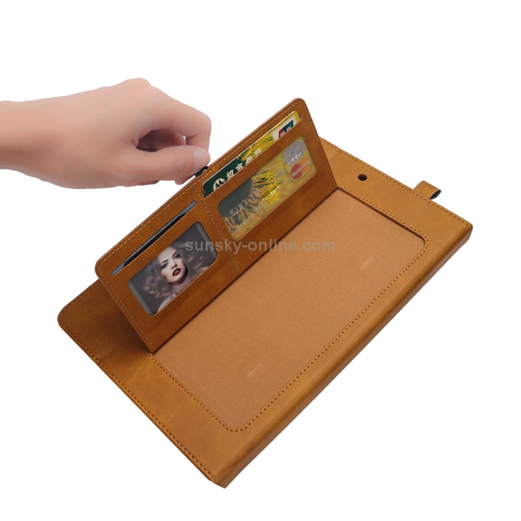 Horizontal Flip Double Holder Leather Case for iPad Pro 12.9 (2017) / (2015), with Card Slots & Photo Frame & Pen Slot (Light Brown) Horizontal Flip Double Holder Leather Case for iPad Pro 12.9 (2017) / (2015), with Card Slots & Photo Frame & Pen Slot (Light Brown)