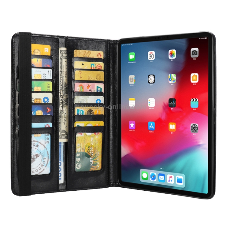 Crazy Horse Texture Horizontal Flip Leather Case for iPad Pro 12.9 (2018), with Card Slots & Pen Slot & Holder & Wallet(Wine Red) Crazy Horse Texture Horizontal Flip Leather Case for iPad Pro 12.9 (2018), with Card Slots & Pen Slot & Holder & Wallet(Wine Red)