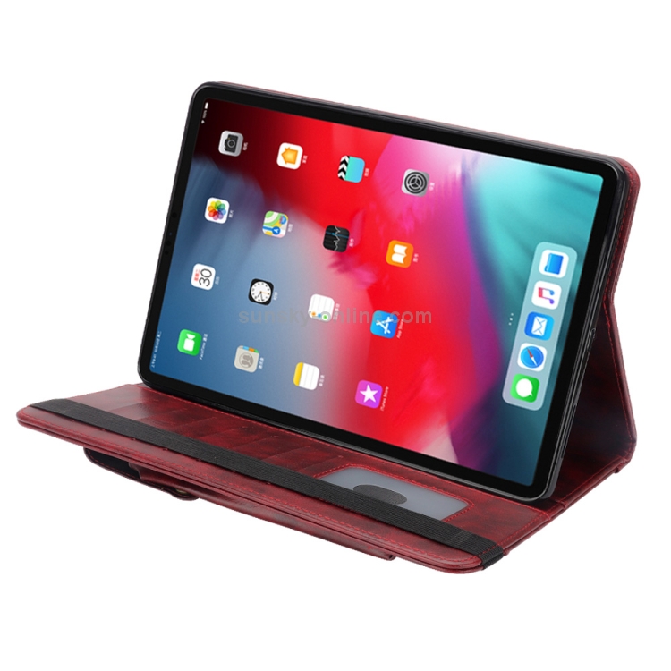 Crazy Horse Texture Horizontal Flip Leather Case for iPad Pro 12.9 (2018), with Card Slots & Pen Slot & Holder & Wallet(Wine Red) Crazy Horse Texture Horizontal Flip Leather Case for iPad Pro 12.9 (2018), with Card Slots & Pen Slot & Holder & Wallet(Wine Red)