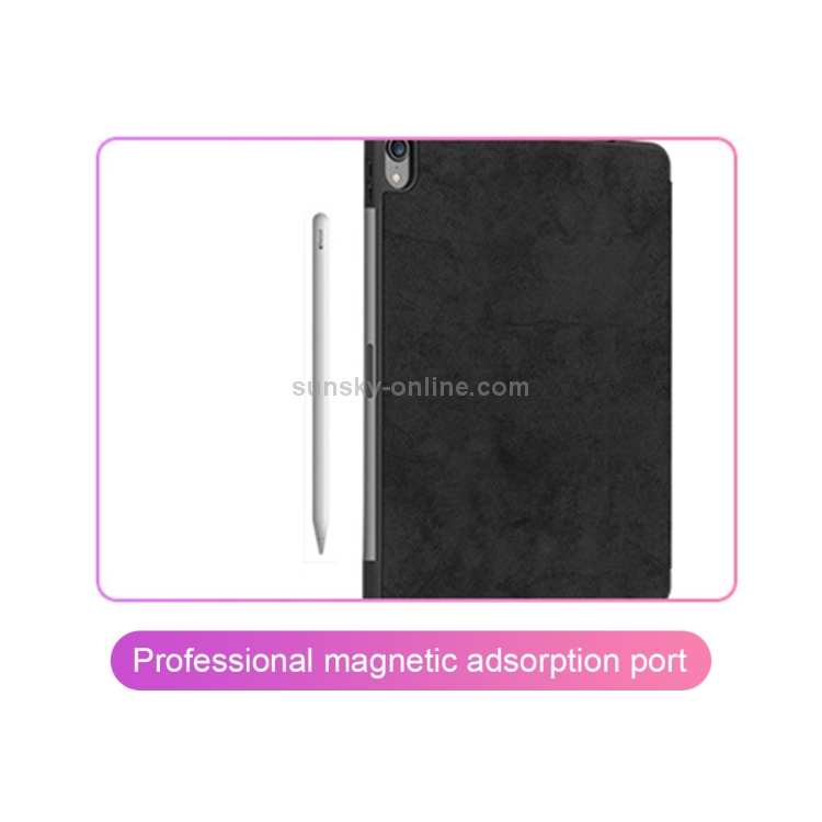 Horizontal Flip Leather Case with Pen Slot Three-folding Holder & Wake-up / Sleep Function for iPad Air 13 2024 / Pro 12.9 (2018)(Blue) Horizontal Flip Leather Case with Pen Slot Three-folding Holder & Wake-up / Sleep Function for iPad Air 13 2024 / Pro 12.9 (2018)(Blue)