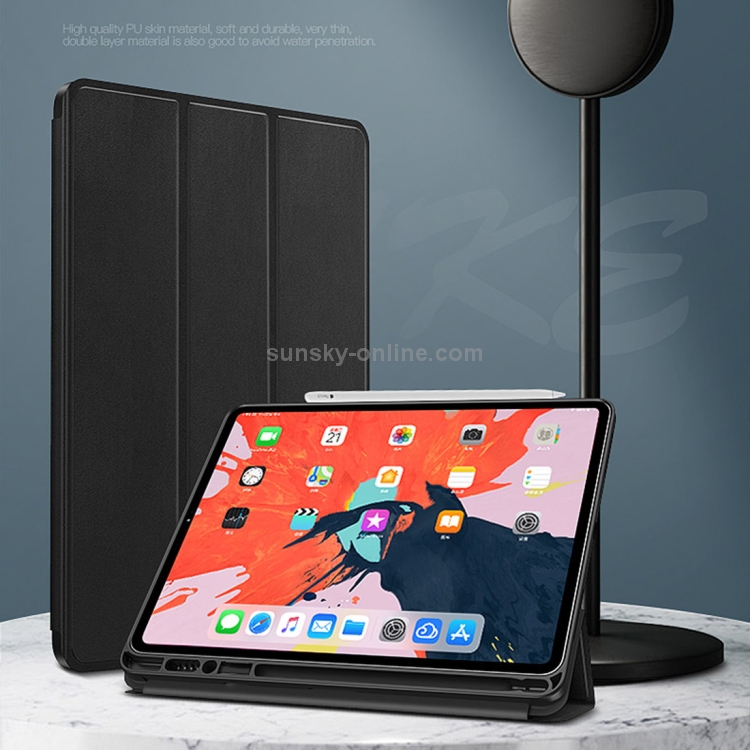 TOTUDESIGN Horizontal Flip TPU Leather Case for iPad Pro 12.9 inch (2018), with Holder & Sleep / Wake-up Function (Black) TOTUDESIGN Horizontal Flip TPU Leather Case for iPad Pro 12.9 inch (2018), with Holder & Sleep / Wake-up Function (Black)
