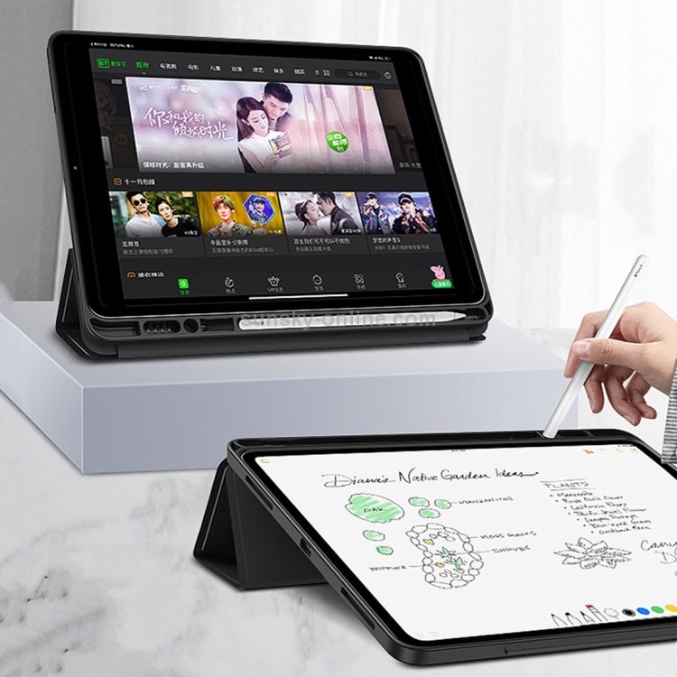 TOTUDESIGN Horizontal Flip TPU Leather Case for iPad Pro 12.9 inch (2018), with Holder & Sleep / Wake-up Function (Black) TOTUDESIGN Horizontal Flip TPU Leather Case for iPad Pro 12.9 inch (2018), with Holder & Sleep / Wake-up Function (Black)