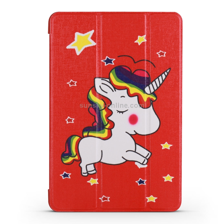 Unicorn Pattern Horizontal Flip PU Leather Case for iPad Mini 2019, with Three-folding Holder & Honeycomb TPU Cover Unicorn Pattern Horizontal Flip PU Leather Case for iPad Mini 2019, with Three-folding Holder & Honeycomb TPU Cover