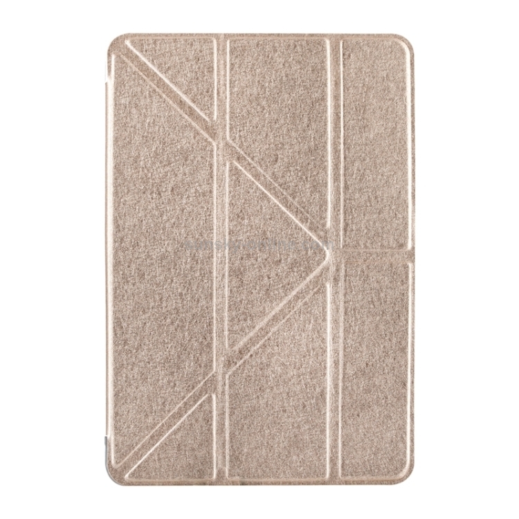 Transformers Style Silk Texture Horizontal Flip Solid Color Leather Case with Holder for iPad Mini 2019 (Gold) Transformers Style Silk Texture Horizontal Flip Solid Color Leather Case with Holder for iPad Mini 2019 (Gold)
