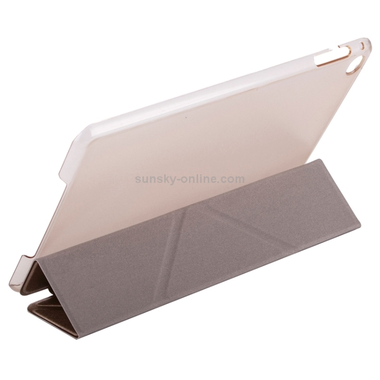 Transformers Style Silk Texture Horizontal Flip Solid Color Leather Case with Holder for iPad Mini 2019 (Gold) Transformers Style Silk Texture Horizontal Flip Solid Color Leather Case with Holder for iPad Mini 2019 (Gold)