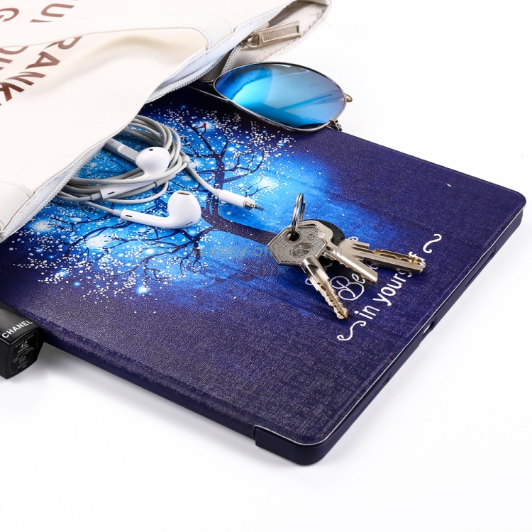 Blue Tree Pattern Horizontal Flip PU Leather Case for iPad Pro 11 (2018), with Three-folding Holder & Pen Slot Blue Tree Pattern Horizontal Flip PU Leather Case for iPad Pro 11 (2018), with Three-folding Holder & Pen Slot