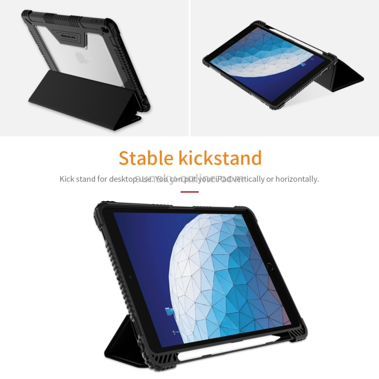 NILLKIN Bumper Horizontal Flip Leather Case for iPad Air 2019 / iPad Pro 10.5 2017 ,with Pen Slot (Black) NILLKIN Bumper Horizontal Flip Leather Case for iPad Air 2019 / iPad Pro 10.5 2017 ,with Pen Slot (Black)
