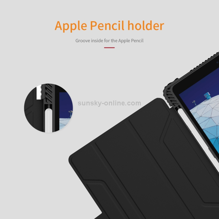 NILLKIN Bumper Horizontal Flip Leather Case for iPad Air 2019 / iPad Pro 10.5 2017 ,with Pen Slot (Black) NILLKIN Bumper Horizontal Flip Leather Case for iPad Air 2019 / iPad Pro 10.5 2017 ,with Pen Slot (Black)