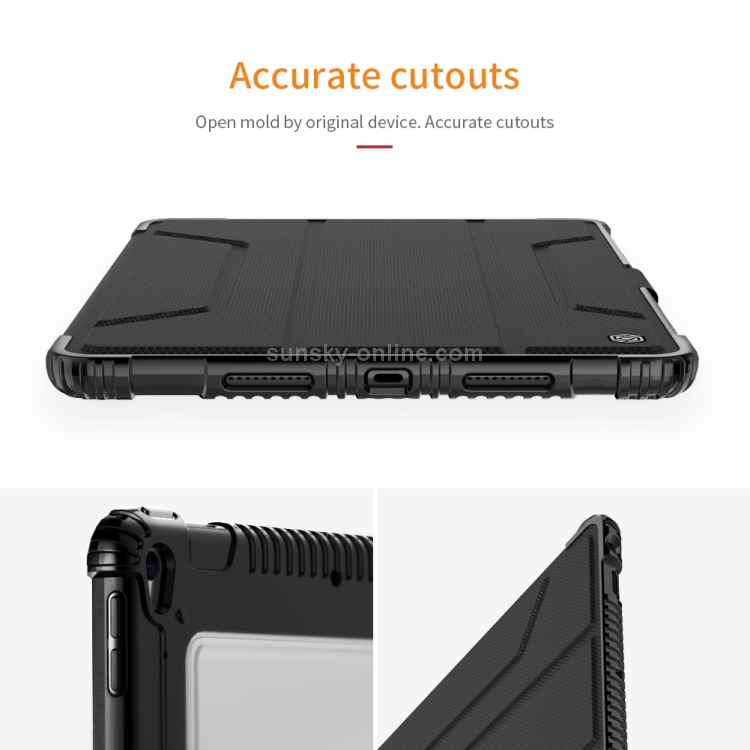 NILLKIN Bumper Horizontal Flip Leather Case for iPad Air 2019 / iPad Pro 10.5 2017 ,with Pen Slot (Black) NILLKIN Bumper Horizontal Flip Leather Case for iPad Air 2019 / iPad Pro 10.5 2017 ,with Pen Slot (Black)