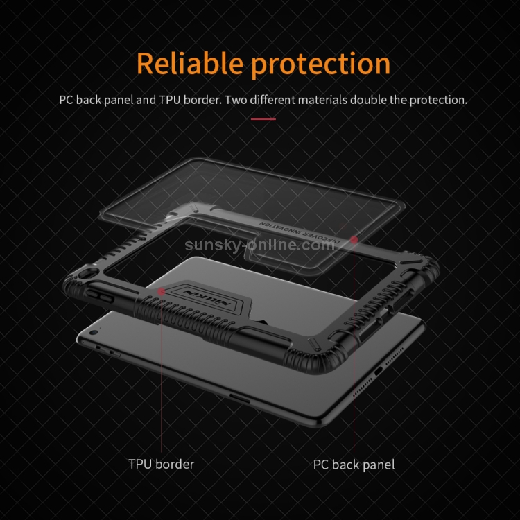 NILLKIN Bumper Horizontal Flip Leather Case for iPad Mini 2019 / iPad Mini 4 ,with Pen Slot (Black) NILLKIN Bumper Horizontal Flip Leather Case for iPad Mini 2019 / iPad Mini 4 ,with Pen Slot (Black)