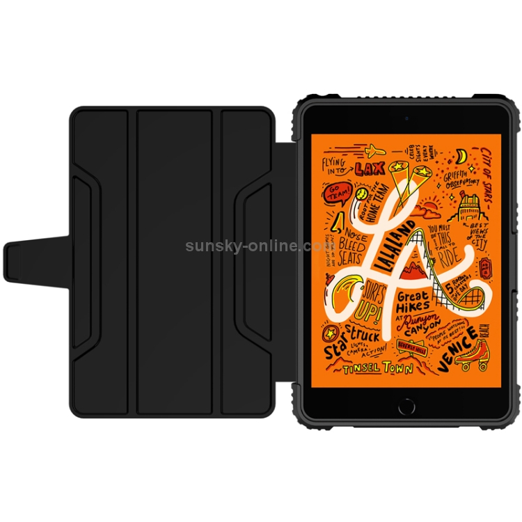 NILLKIN Bumper Horizontal Flip Leather Case for iPad Mini 2019 / iPad Mini 4 ,with Pen Slot (Black) NILLKIN Bumper Horizontal Flip Leather Case for iPad Mini 2019 / iPad Mini 4 ,with Pen Slot (Black)