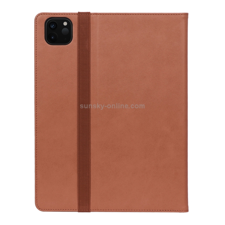 For iPad Pro 11 (2020) Retro Texture PU + TPU Horizontal Flip Leather Tablet Case with Holder & Card Slots & Hand Strap (Brown)