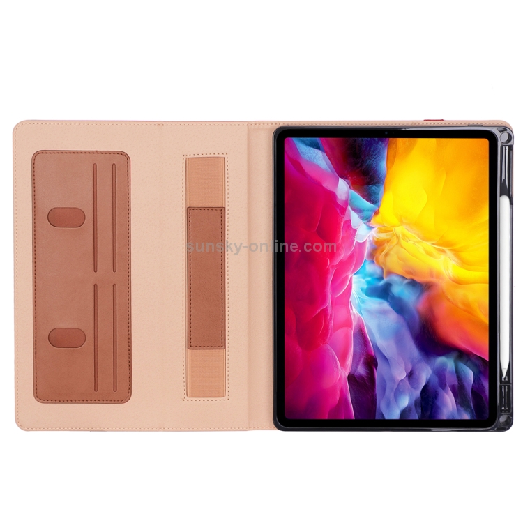 For iPad Pro 11 (2020) Retro Texture PU + TPU Horizontal Flip Leather Tablet Case with Holder & Card Slots & Hand Strap (Brown)