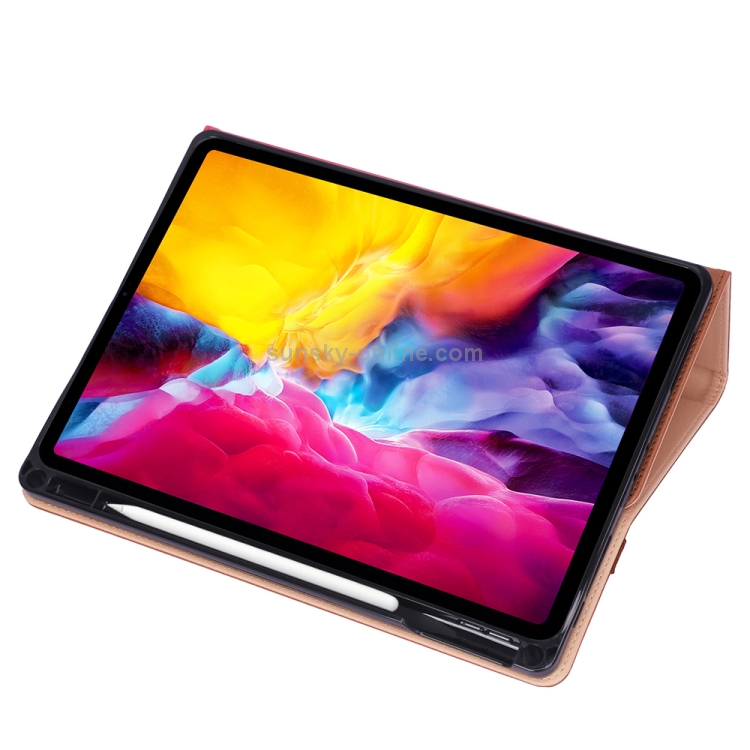For iPad Pro 11 (2020) Retro Texture PU + TPU Horizontal Flip Leather Tablet Case with Holder & Card Slots & Hand Strap (Brown)
