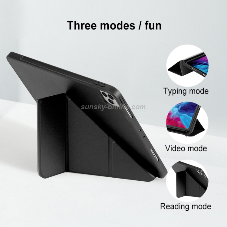 For iPad Pro 12.9 (2020) MOMAX PU+TPU Horizontal Deformation Flip Leather Tablet Case with Holder & Pen Slot (Black) For iPad Pro 12.9 (2020) MOMAX PU+TPU Horizontal Deformation Flip Leather Tablet Case with Holder & Pen Slot (Black)
