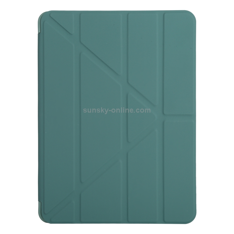 Millet Texture PU+ Silicone Full Coverage Leather Case with Multi-folding Holder for iPad Air (2020) 10.9 inch (Dark Green) Millet Texture PU+ Silicone Full Coverage Leather Case with Multi-folding Holder for iPad Air (2020) 10.9 inch (Dark Green)