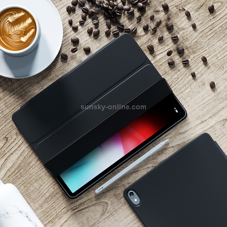 Benks Magnetic Horizontal Flip PU Leather Case for iPad Pro 12.9 inch (2018), with Holder & Sleep / Wake-up Function (Black)