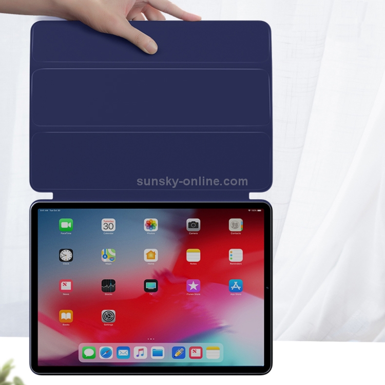 Benks Magnetic Horizontal Flip PU Leather Case for iPad Pro 12.9 inch (2018), with Holder & Sleep / Wake-up Function (Black)