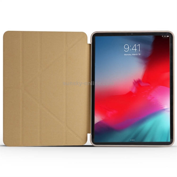 Millet Texture PU+ Silica Gel Full Coverage Leather Case for iPad Air (2019) / iPad Pro 10.5 inch, with Multi-folding Holder(Gold) Millet Texture PU+ Silica Gel Full Coverage Leather Case for iPad Air (2019) / iPad Pro 10.5 inch, with Multi-folding Holder(Gold)