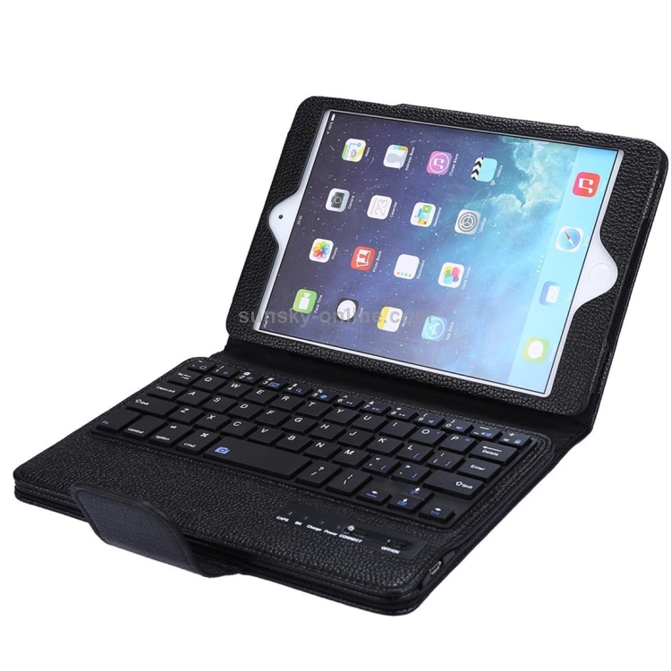 SPM01 For iPad mini 5 / 4 / 3 / 2 / 1 Litchi Texture Detachable Plastic Bluetooth Keyboard Leather Tablet Case with Stand Function(Black) SPM01 For iPad mini 5 / 4 / 3 / 2 / 1 Litchi Texture Detachable Plastic Bluetooth Keyboard Leather Tablet Case with Stand Function(Black)