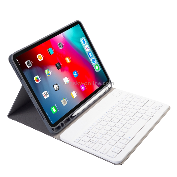 RK11 For iPad Pro 11 inch Silk Texture Detachable Plastic Bluetooth Keyboard Leather Tablet Case with Pen Slot & Stand Function(Red) RK11 For iPad Pro 11 inch Silk Texture Detachable Plastic Bluetooth Keyboard Leather Tablet Case with Pen Slot & Stand Function(Red)