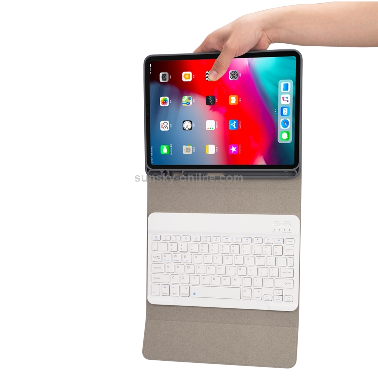 RK11 For iPad Pro 11 inch Silk Texture Detachable Plastic Bluetooth Keyboard Leather Tablet Case with Pen Slot & Stand Function(Red) RK11 For iPad Pro 11 inch Silk Texture Detachable Plastic Bluetooth Keyboard Leather Tablet Case with Pen Slot & Stand Function(Red)