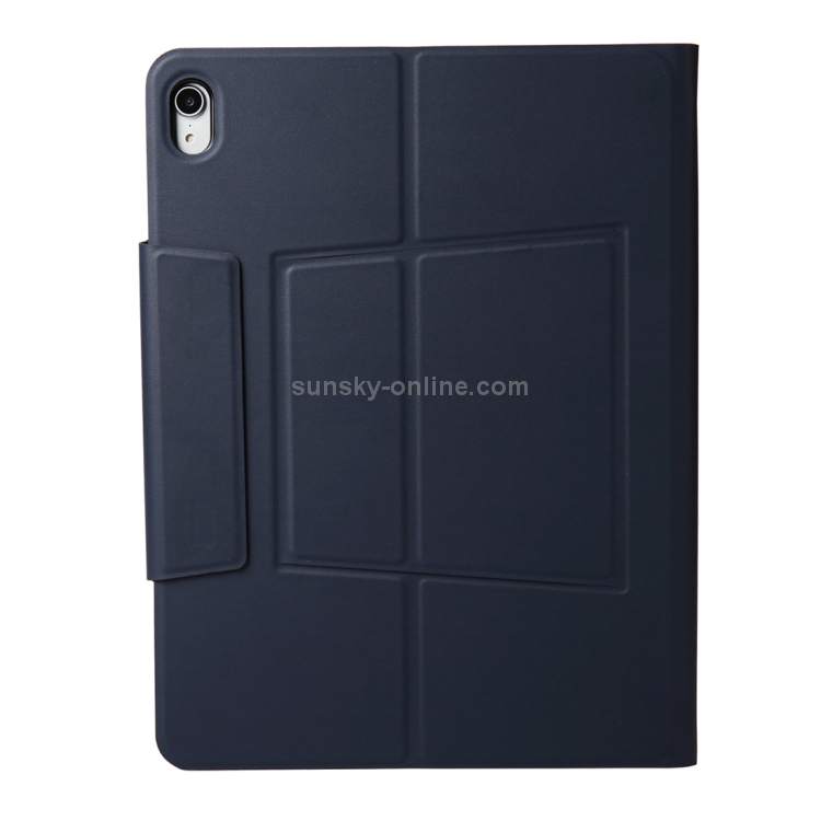 T130 For iPad Pro 12.9 inch (2018) Ultra-thin One-piece Plastic Bluetooth Keyboard Leather Tablet Case with Stand Function (Blue) T130 For iPad Pro 12.9 inch (2018) Ultra-thin One-piece Plastic Bluetooth Keyboard Leather Tablet Case with Stand Function (Blue)