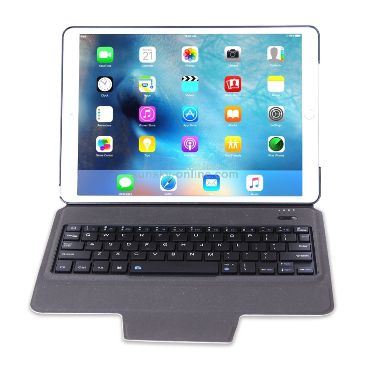 T1095 For iPad Pro 10.5 inch / Air 10.5 inch Ultra-thin One-piece Plastic Bluetooth Keyboard Leather Tablet Case with Stand Function (Black)