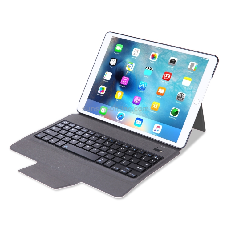 T1095 For iPad Pro 10.5 inch / Air 10.5 inch Ultra-thin One-piece Plastic Bluetooth Keyboard Leather Tablet Case with Stand Function (Black)