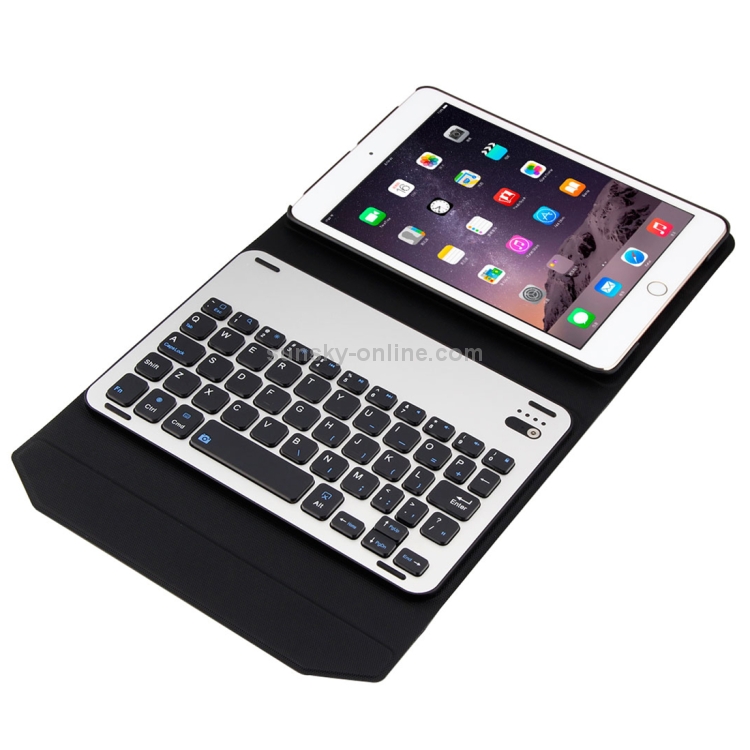 FT1008 For iPad mini 3 / 2 / 1 Lambskin Texture Detachable Aluminum Alloy Bluetooth Keyboard Leather Tablet Case with Stand Function (Black) FT1008 For iPad mini 3 / 2 / 1 Lambskin Texture Detachable Aluminum Alloy Bluetooth Keyboard Leather Tablet Case with Stand Function (Black)