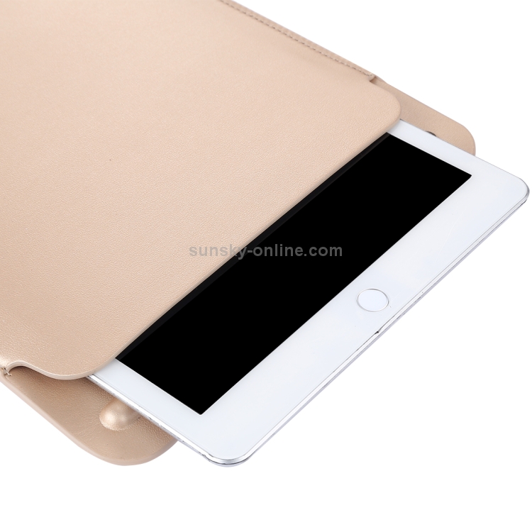 For iPad Pro 12.9 inch Portable Ultra Slim Leather Protective Case Bag with Apple Pencil Stylus Slot Holder(Gold)