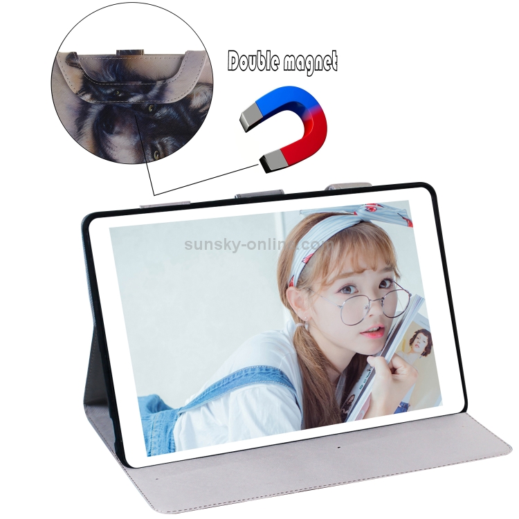 Wolf Pattern Horizontal Flip Leather Case for iPad Mini(2019) / Mini 1 / 2 / 3 / 4, with Holder & Card Slot & Wallet Wolf Pattern Horizontal Flip Leather Case for iPad Mini(2019) / Mini 1 / 2 / 3 / 4, with Holder & Card Slot & Wallet
