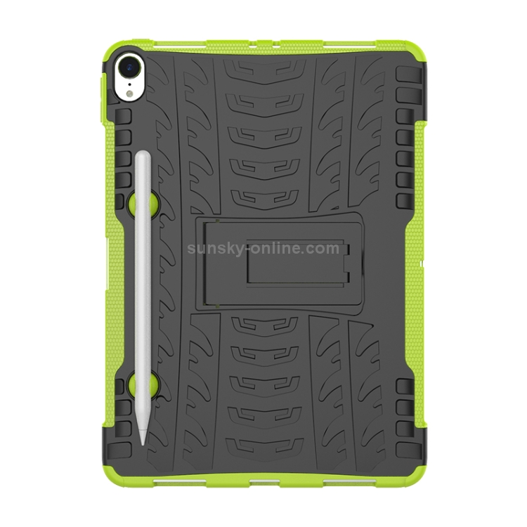 Tire Texture TPU+PC Shockproof Case for iPad Pro 11 inch (2018), with Holder & Pen Slot (Green) Tire Texture TPU+PC Shockproof Case for iPad Pro 11 inch (2018), with Holder & Pen Slot (Green)