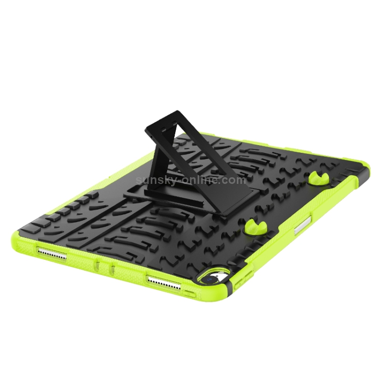 Tire Texture TPU+PC Shockproof Case for iPad Pro 11 inch (2018), with Holder & Pen Slot (Green) Tire Texture TPU+PC Shockproof Case for iPad Pro 11 inch (2018), with Holder & Pen Slot (Green)