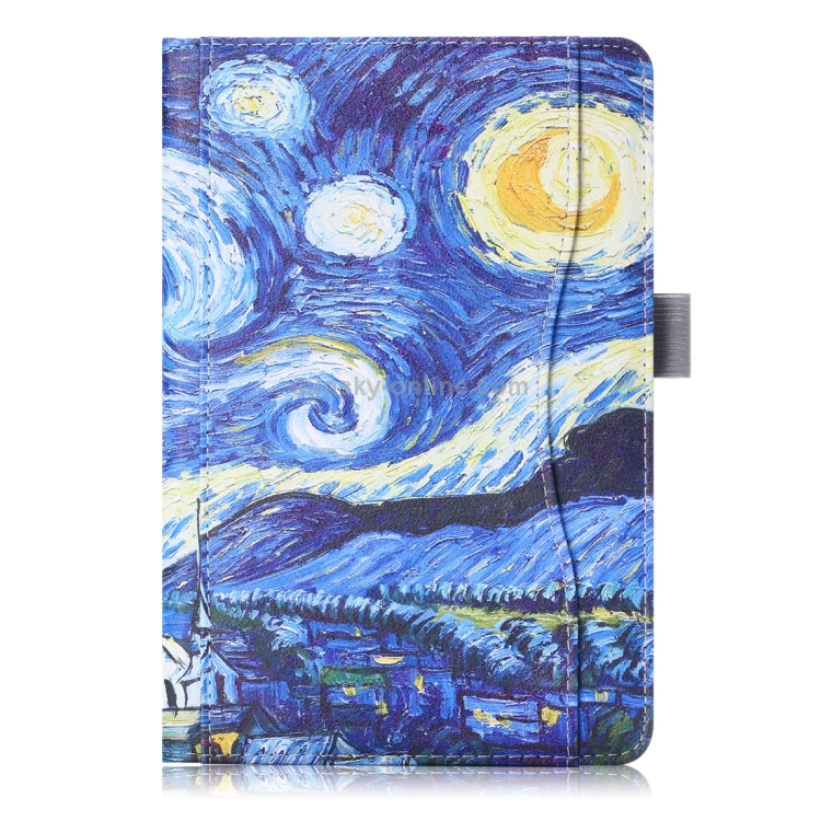 Cowhide Texture Starry Sky Pattern Colored Drawing Horizontal Flip Leather Case for iPad Mini 2019 / Mini 4, with Holder & Sleep / Wake-up Function