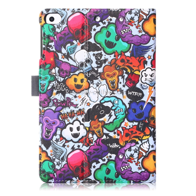 Cowhide Texture Variety Cloud Pattern Colored Drawing Horizontal Flip Leather Case for iPad Mini 2019 / Mini 4, with Holder & Sleep / Wake-up Function Cowhide Texture Variety Cloud Pattern Colored Drawing Horizontal Flip Leather Case for iPad Mini 2019 / Mini 4, with Holder & Sleep / Wake-up Function