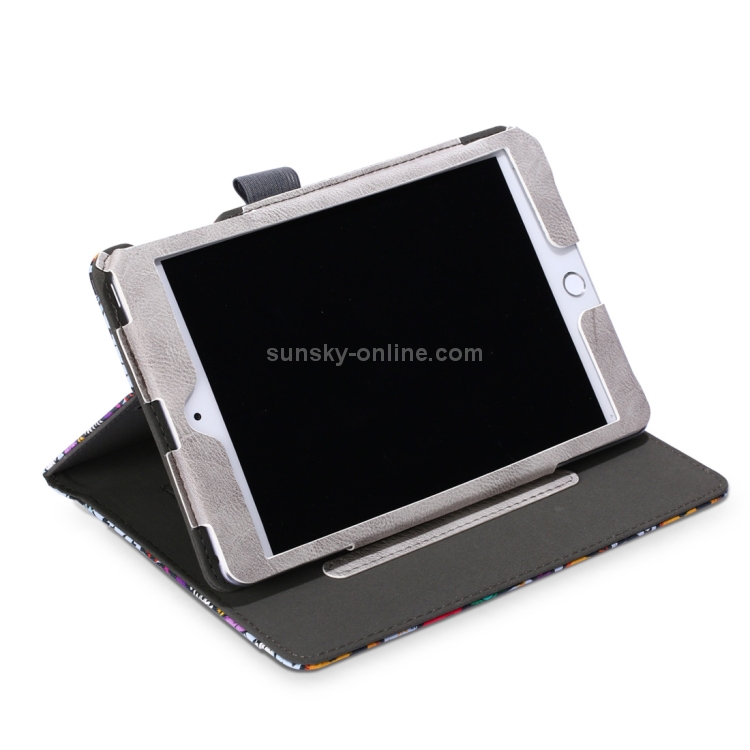 Cowhide Texture Variety Cloud Pattern Colored Drawing Horizontal Flip Leather Case for iPad Mini 2019 / Mini 4, with Holder & Sleep / Wake-up Function Cowhide Texture Variety Cloud Pattern Colored Drawing Horizontal Flip Leather Case for iPad Mini 2019 / Mini 4, with Holder & Sleep / Wake-up Function