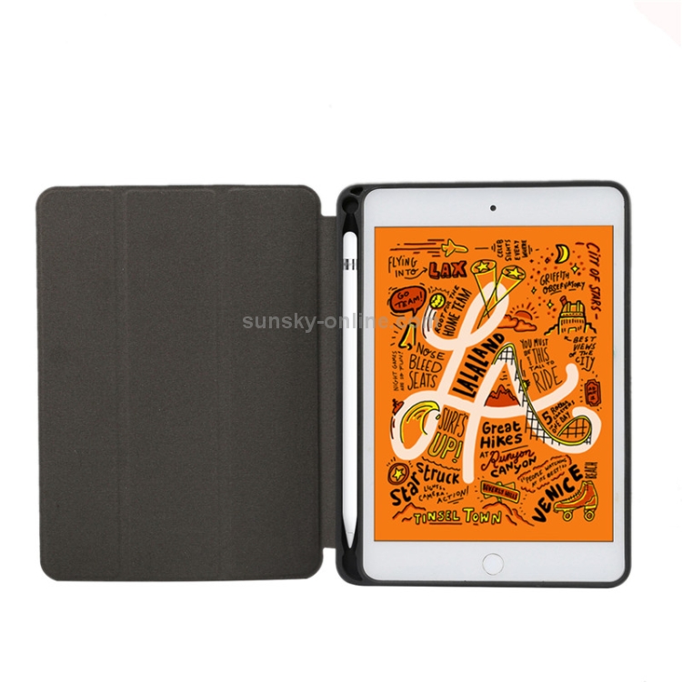 Marble Texture Pattern Horizontal Flip Leather Case for iPad Mini 2019, with Three-folding Holder & Pen Slot & Sleep / Wake-up Function (Grey) Marble Texture Pattern Horizontal Flip Leather Case for iPad Mini 2019, with Three-folding Holder & Pen Slot & Sleep / Wake-up Function (Grey)