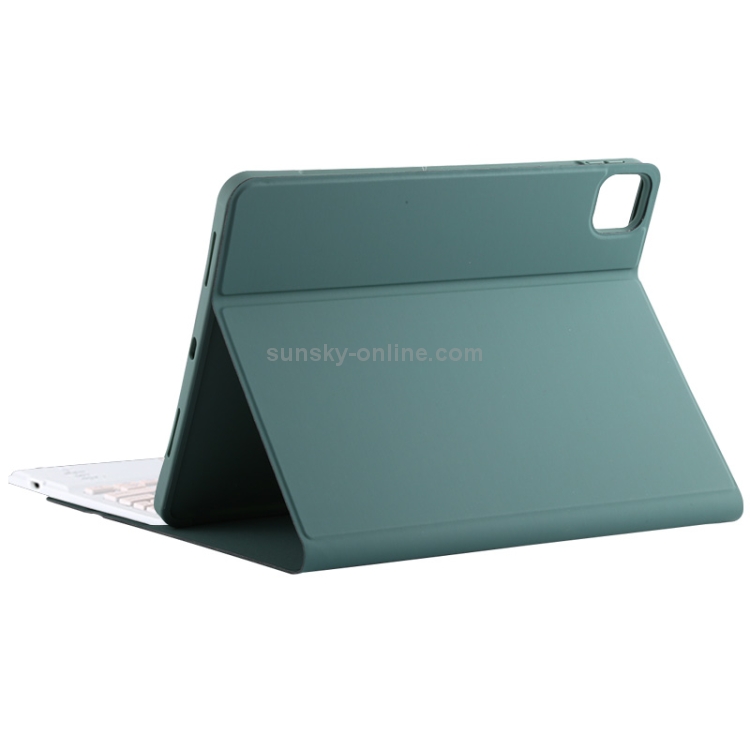 TG11BC Detachable Bluetooth Pink Keyboard Microfiber Leather Tablet Case for iPad Pro 11 inch (2020), with Touchpad & Pen Slot & Holder (Dark Green) TG11BC Detachable Bluetooth Pink Keyboard Microfiber Leather Tablet Case for iPad Pro 11 inch (2020), with Touchpad & Pen Slot & Holder (Dark Green)