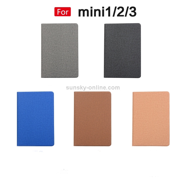 Universal Voltage Craft Cloth TPU Protective Case for iPad Mini 1 / 2 / 3, with Holder (Gold) Universal Voltage Craft Cloth TPU Protective Case for iPad Mini 1 / 2 / 3, with Holder (Gold)