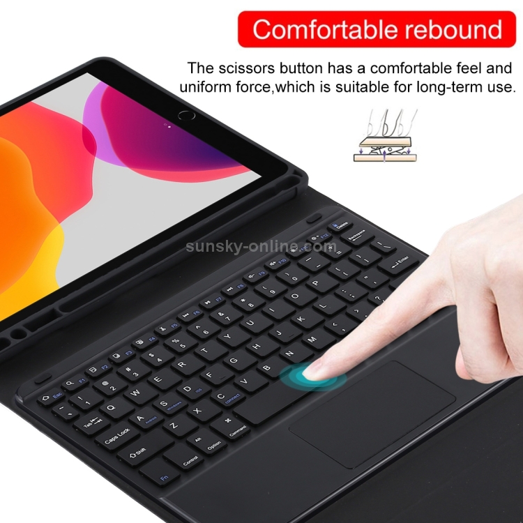 TG97BC Detachable Bluetooth Black Keyboard + Microfiber Leather Tablet Case for iPad 9.7 inch, with Touch Pad & Pen Slot & Holder(Black) TG97BC Detachable Bluetooth Black Keyboard + Microfiber Leather Tablet Case for iPad 9.7 inch, with Touch Pad & Pen Slot & Holder(Black)