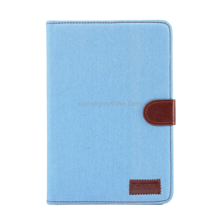 Horizontal Flip Denim Leather Case for iPad Mini 2019 / iPad Mini 4, with Holder & Sleep / Wake-up Function & Wallet (Blue) Horizontal Flip Denim Leather Case for iPad Mini 2019 / iPad Mini 4, with Holder & Sleep / Wake-up Function & Wallet (Blue)