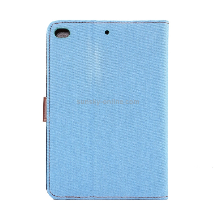 Horizontal Flip Denim Leather Case for iPad Mini 2019 / iPad Mini 4, with Holder & Sleep / Wake-up Function & Wallet (Blue) Horizontal Flip Denim Leather Case for iPad Mini 2019 / iPad Mini 4, with Holder & Sleep / Wake-up Function & Wallet (Blue)