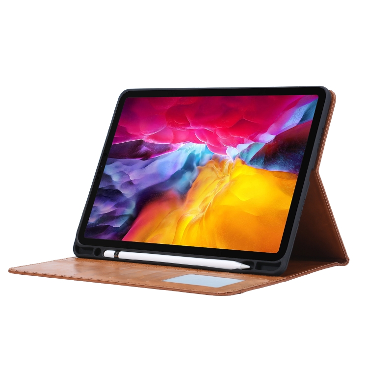 Knead Skin Texture Horizontal Flip Leather Case for iPad Pro 12.9 inch 2022/2021/2020/2018, with Photo Frame & Holder & Card Slots & Wallet & Pen Slot (Brown) Knead Skin Texture Horizontal Flip Leather Case for iPad Pro 12.9 inch 2022/2021/2020/2018, with Photo Frame & Holder & Card Slots & Wallet & Pen Slot (Brown)