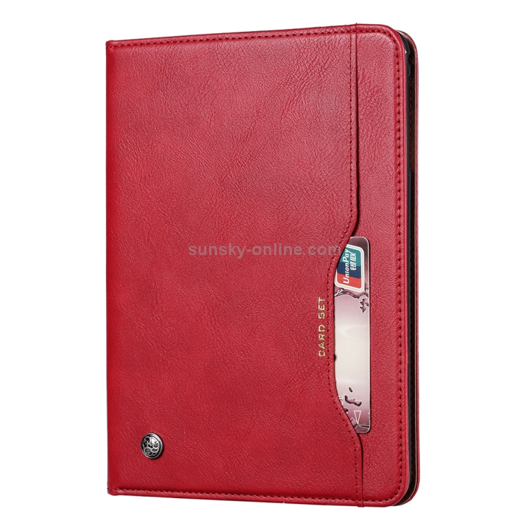Knead Skin Texture Horizontal Flip Leather Case for iPad Mini 2019, with Photo Frame & Holder & Card Slots & Wallet & Pen Slot (Red) Knead Skin Texture Horizontal Flip Leather Case for iPad Mini 2019, with Photo Frame & Holder & Card Slots & Wallet & Pen Slot (Red)